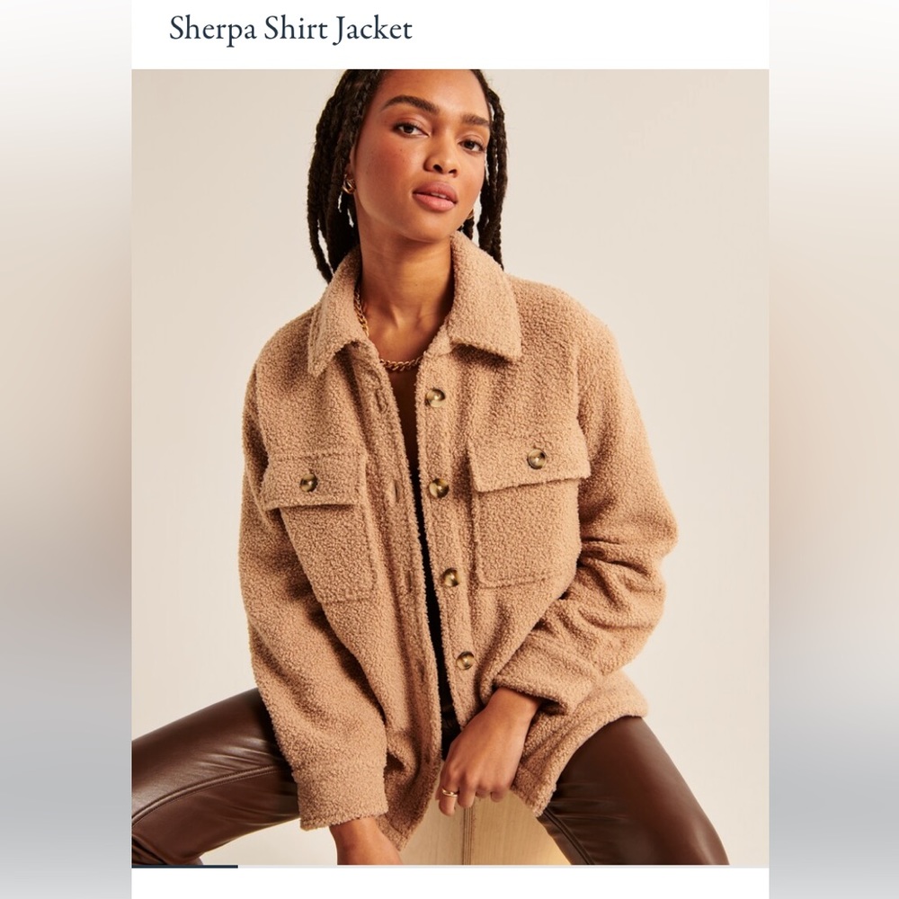 Abercrombie Sherpa Shirt Jacket - size S